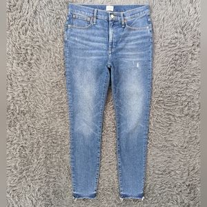 J. Crew Jeans Women's 30 Tall Medium Wash High Waist Toothpick Skinny Stretch